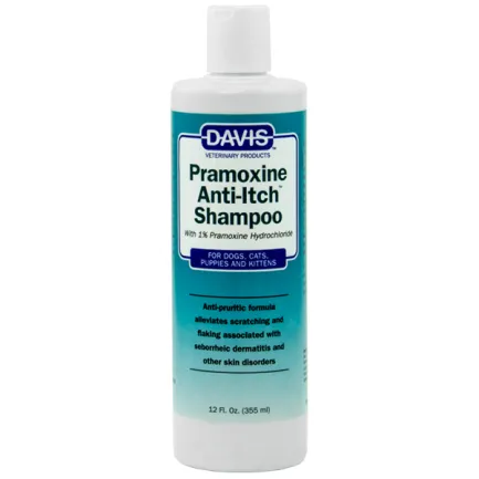 Davis Pramoxine Anti-Itch Shampoo ДЕВІС ПРАМОКСИН шампунь від свербежу з 1% прамоксину гідрохлоридом для собак і котів 0,355 л