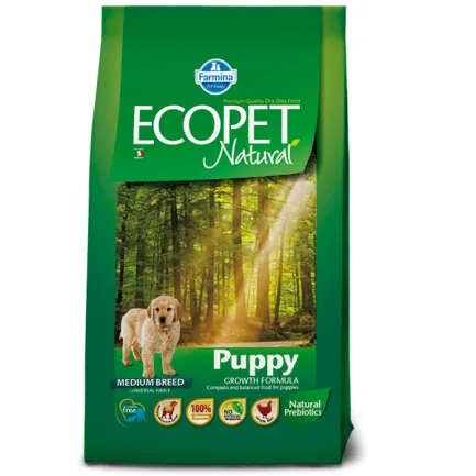 Сухий корм Farmina ECOPET NATURAL Puppy Medium для цуценят середніх порід, з куркою, 2.5 кг