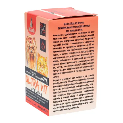 Ультра Віт Бреверс (Ultra Vit Brewers) вітамінно-мінеральні комплекси для собак та котів 140шт*0,5г, MODES — Фото 2