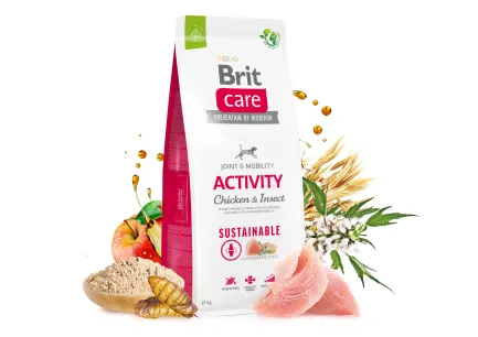 Сухий корм Brit Care Dog Sustainable Activity для собак з підвищеною активністю, з куркою та комахами, 12 кг — Фото 5