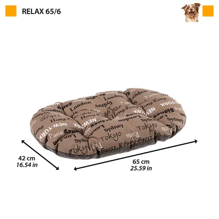 Ferplast RELAX 66/6C CITIES BROWN Подушка, бавовна — Фото 1