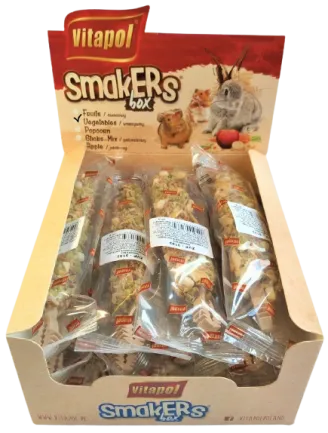 Колба Vitapol Smakers Box для гризунів, зі смаком овочів, упаковка 12 шт