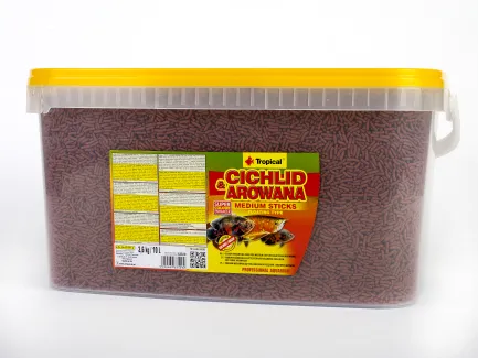 Сухий корм Tropical Cichlid &amp; Arowana Medium Sticks для м'ясоїдних цихлід, 3,6 кг (палички)