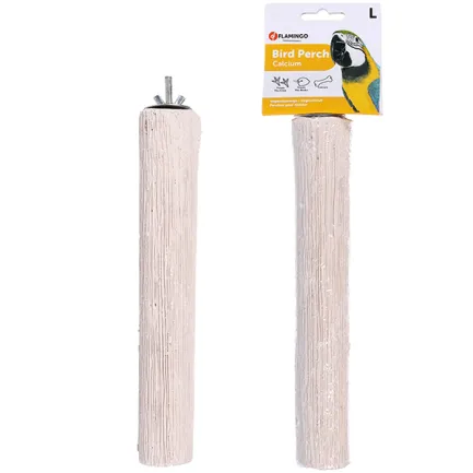Flamingo Perch Calcium ФЛАМІНГО ЖЕРДИНКА З КАЛЬЦІЄМ для гігієни дзьоба та кігтів птахів 25 (Д) х 3,3-4,1 (Діам.) см, заг. довжина 27 см