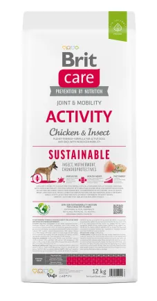 Сухий корм Brit Care Dog Sustainable Activity для собак з підвищеною активністю, з куркою та комахами, 12 кг — Фото 4