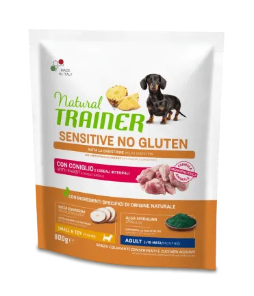 Natural Trainer Dog Sensitive No Gluten сухий корм для дорослих собак дрібних порід без глютену з кролятиною 0.8 кг