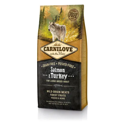 Сухий корм Carnilove Salmon &amp; Turkey для дорослих собак великих порід, лосось та індичка, 12 кг