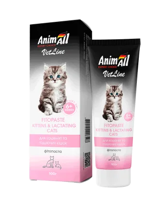 Фітопаста AnimAll VetLine Kittens&amp;Lactating Cats для кошенят та годуючих кішок, 100 г
