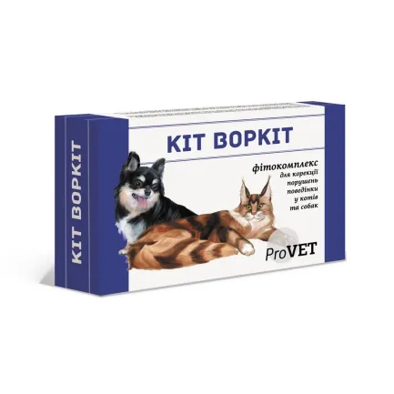 Фітокомплекс ProVET "Кіт Воркіт" для корекції порушень поведінки у котів та собак, 20 мл — Фото 1
