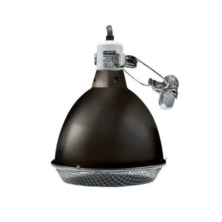 ARCADIA REFLECTOR CLAMP LAMP WITH CERAMIC HOLDER E27 20CM GRAPHITE (R2100075) світильник для тераріума — Фото 1