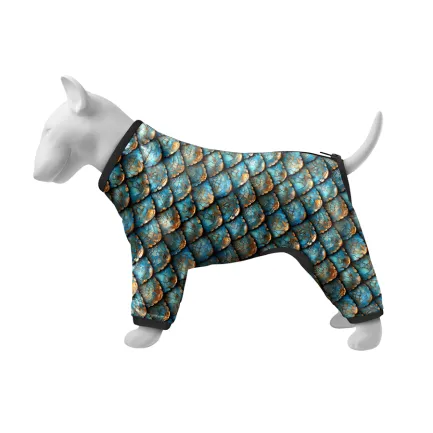 Вітровка для собак WAUDOG Clothes, малюнок &amp;quot;Луска&amp;quot;, L55, В 77-79 см, С 50-55 см