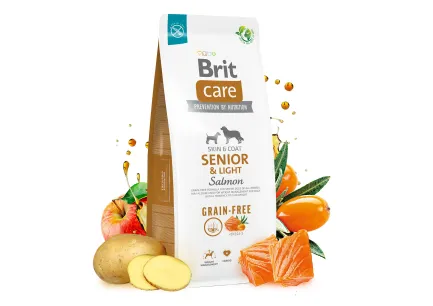 Сухий корм Brit Care Dog Grain-free Senior &amp; Light для старіючих собак, беззерновий з лососем, 3 кг — Фото 5