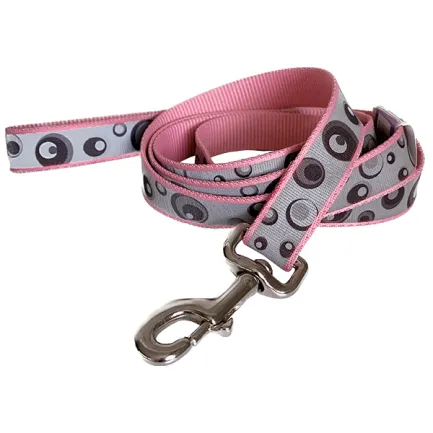 Coastal Lazer Brite Reflective Leash КОСТАЛ ЛАЗЕР БРАЙТ світловідбивний повідець для собак, 2.5смХ1.8м Кульки, рожевий