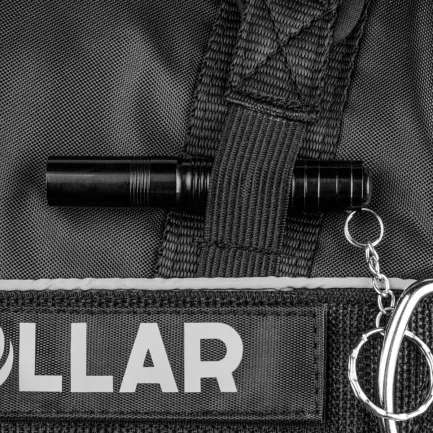 Шлея "Dog Extreme" "POLICE" №4 з ліхтариком (В:70-100см), червоний — Фото 2