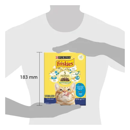 Сухий корм FRISKIES Sterilized для дорослих котів після стерилізації з лососем, тунцем та овочами 270 г — Фото 2