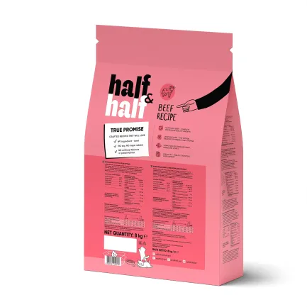 Сухий корм Half&amp;Half для кошенят, з яловичиною, 8 кг — Фото 1