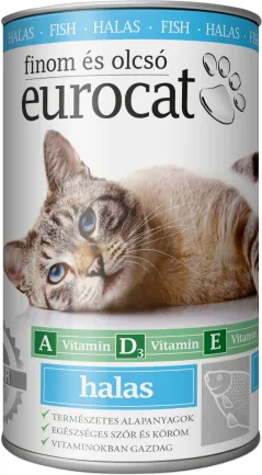 Корм вологий EuroCat Fish для котів шматочки в желе з рибою 415 г