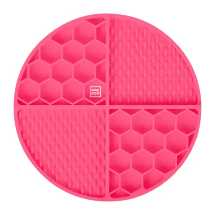 Килимок для злизування і повільного харчування WAUDOG Silicone, 211х211х30 мм, рожевий — Фото 2