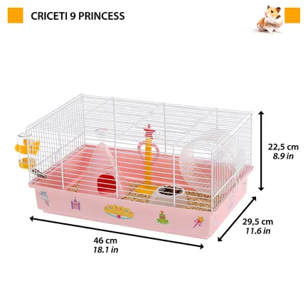 Ferplast CAGE CRICETI 9 PRINCESS WH(x1) Клітка для хом'яків з декором — Фото 1