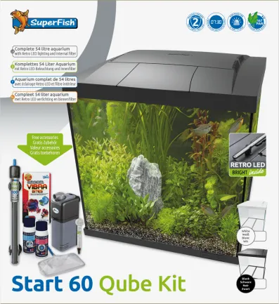 Акваріумний комплект - SF START QUBE 60 KIT BLACK (A4052360) — Фото 1