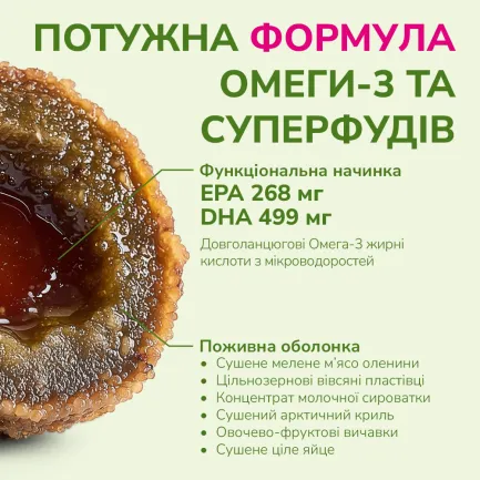 LK Baits Pet Nutrigo Omega-3 Algae Mini Функціональні ласощі для собак дрібних порід з олією водоростей (Ø 15 мм), 75 г — Фото 4