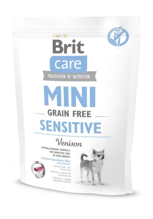 Сухий корм Brit Care GF Mini Sensitive для собак мініатюрних порід з чутливим травленням, з олениною, 400 г