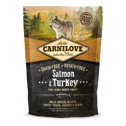 Сухий корм Carnilove Salmon &amp; Turkey для дорослих собак великих порід, лосось та індичка, 1,5 кг