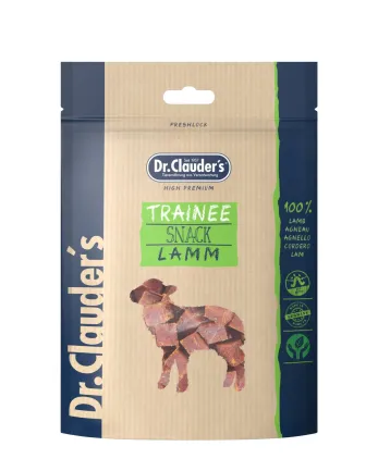 Заохочувальні тренувальні ласощі Dr.Clauder's Trainee Snack Lamb, 80 г, Органічні кубики з ягнятини для собак та котів