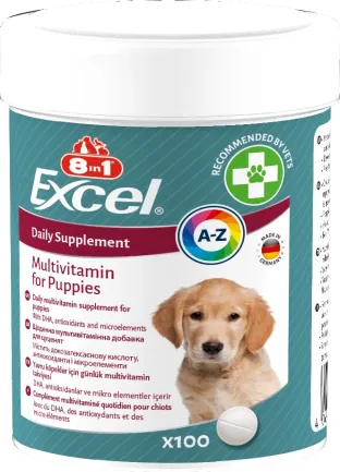 Вітаміни 8in1 Excel Multi Vitamin Puppy для цуценят та молодих собак, мультивітамін, 100 шт — Фото 3