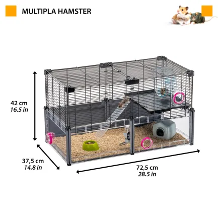 Ferplast CAGE MULTIPLA HAMSTER BLACK Модульна клітка для дрібних гризунів — Фото 1