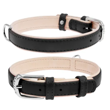 Нашийник "CoLLaR brilliance" без прикрас (ширина 25мм, довжина 38-49см) чорний