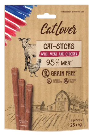 CatLover Sticks veal chicken 5*5g/CatLover Палички для котів із телятиною та куркою, 5*5g