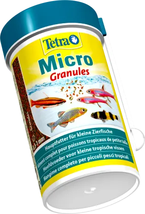 Корм Tetra Micro Granules для акваріумних дрібних рибок, 100 мл (гранули) — Фото 1