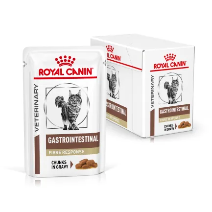 Дієтичний вологий корм Royal Canin GASTROINTESTINAL FIBRE RESPONSE CAT для котів 85 г — Фото 1