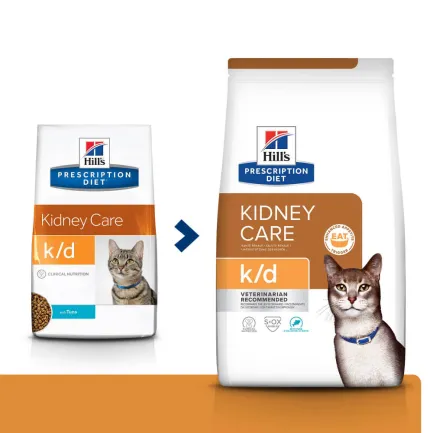 Hill’s Prescription Diet k/d Сухий корм для котів підтримання функції нирок, з тунцем, 1,5 кг — Фото 1