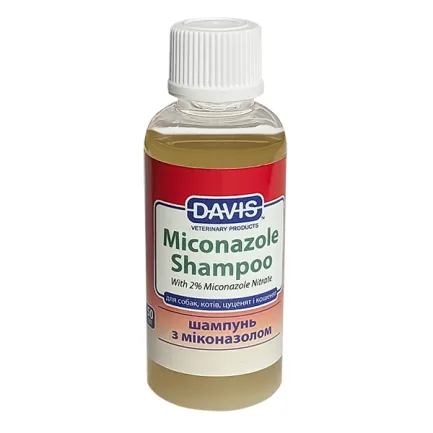Davis Miconazole Shampoo ДЕВІС МІКОНАЗОЛ шампунь з 2% нітратом міконазолу для собак і котів із захворюваннями шкіри 0,05 л