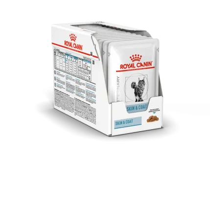 Дієтичний вологий корм Royal Canin SKIN&amp;COAT CAT (шматочки у соусі) для котів 85 г — Фото 1