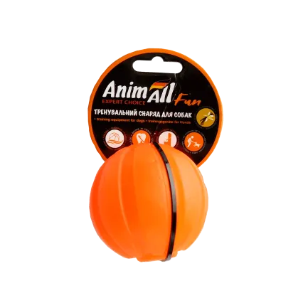 Іграшка AnimAll Fun тренувальний м'яч для собак, 5 см, помаранчева