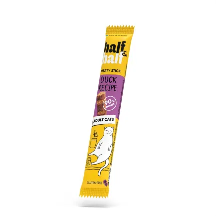 Ласощі для котів Half&amp;Half у формі м'ясних паличок з качкою, 5 г