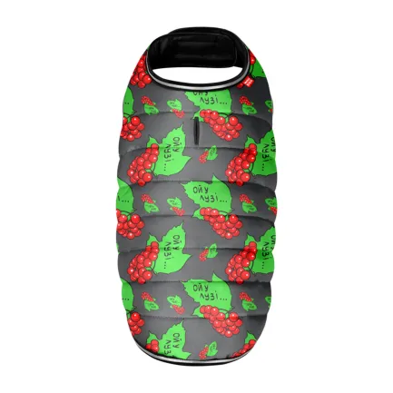 Курточка-накидка для собак WAUDOG Clothes, малюнок "Калина", M, А 37 см, B 52-62 см, С 36-47 см — Фото 2