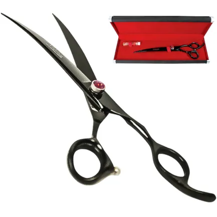 Davis Majutsu Titanium Curved ДЕВІС МАЙЖИТЦУ ТІТАНІУМ вигнуті ножиці для стрижки собак 8,5", 21,6 см