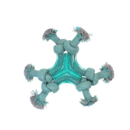 Іграшка для собак MISOKO&amp;CO Жувальна гумка з вузлами з мотузки, light blue, 20 cm
