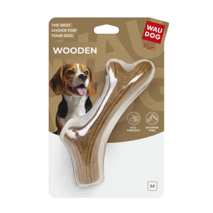 Іграшка для собак WAUDOG Fun Wooden Ріг, M, 19 см — Фото 1