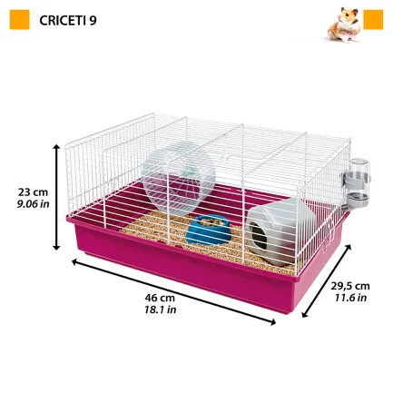 Ferplast CAGE CRICETI 9 WHITE-RED (x1) Клітка для гризунів — Фото 1