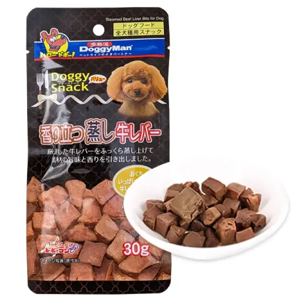 DoggyMan Steamed Beef Liver Bits ДОГГИМЕН ЯЛОВИЧА ПЕЧІНКА НА ПАРУ ласощі для собак 0,03 кг