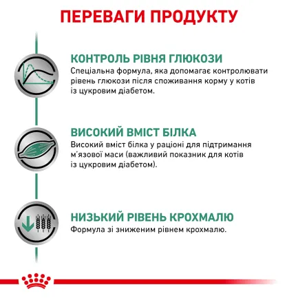 Дієтичний сухий корм Royal Canin DIABETIC CAT для котів 0,4 кг — Фото 3