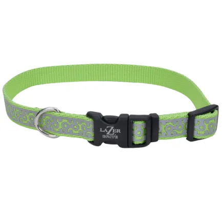 Coastal Lazer Brite Reflective Collar КОСТАЛ ЛАЗЕР БРАЙТ світловідбивний нашийник для собак, 1.6х30-46см Лайм