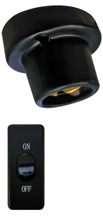 REPTO CERAMIC E27 LIGHT HOLDER ANGULAR (R2300009) керамічний патрон для тераріума — Фото 1