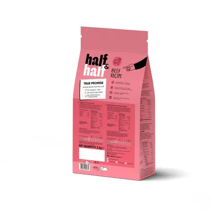Сухий корм Half&amp;Half для кошенят, з яловичиною, 2 кг — Фото 1