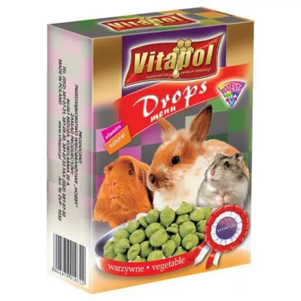 Vitapol Дропси для гризунів, овочеві 75 г.